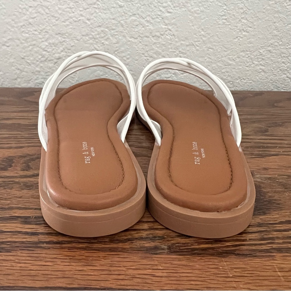 RAG & BONE Geo Mesh Cross Strap Sandal - Antique White 6.5 NWOB - Picture 3 of 8
